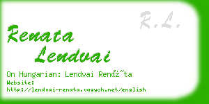 renata lendvai business card